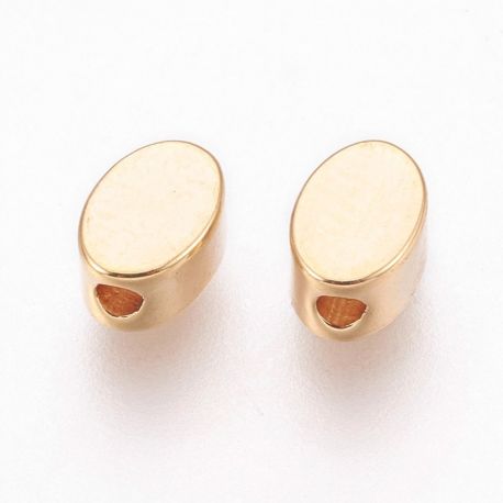 Brass gold-plated spacer 4 pcs, 6x4x3 mm, 1 bag II0469