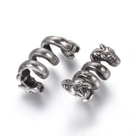 Stainless steel 304 detail "Snake", 21.5x11x12.5 mm, 1 pcs