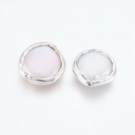 Natūralūs kultivuotas perlas dengtas platina 15-17x5-7 mm 1 vnt SH0071