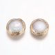 Natural Cultivated Pearl Gold Plated 18K 16-17x5-8 mm 1 pcs SH0072