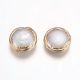 Natürliche kultivierte Perle vergoldet 18 Karat 16-17x5-8 mm 1 Stck SH0072