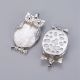 Loodusliku kestaga ripats "Owl" 43x27x9 mm 1 tk PK0065