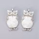 Loodusliku kestaga ripats "Owl" 43x27x9 mm 1 tk PK0065