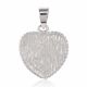 Natural shell pendant "Heart" 24x21x3.5 mm 1 pcs PK0061