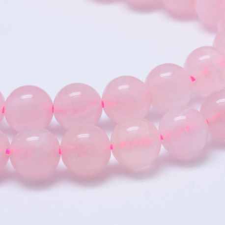 Natürliche madagassische rosa Quarzperlen 10,5 mm 1 Strang AK1756