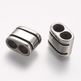 Stainless steel 304 detail for 2-hole bracelet 16x13x9 mm 1 pcs MD2282
