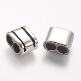 Stainless steel 304 detail for 2-hole bracelet 16x13x9 mm 1 pcs
