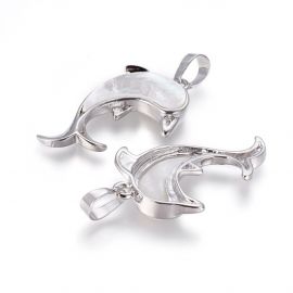 Loodusliku kestaga ripats "Delfinas" 34x22x4 mm 1 tk PK0064
