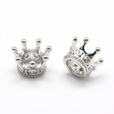 Messingist vaherõngas tsirkooniumi avaga "Crown" 11x7 mm 1 tk II0495