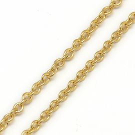 Stainless steel 304 chain with carbine clasp 2.4 mm 1 pcs