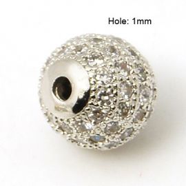 Messingist vahesein strassidega 10x9 mm 1 tk