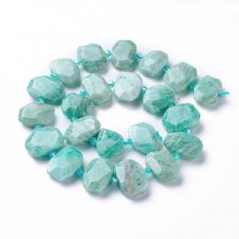 Natural Amazonite beads 17-22x11-18x6-8 mm 1 pcs