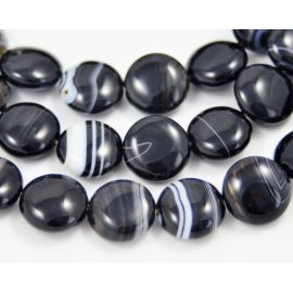 Sardonikso karoliukai 14 mm