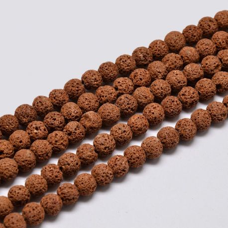 Natural Lava Beads 8 mm 1 strand KK0347