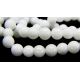 Jade beads white round shape 4 mm