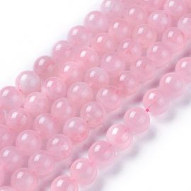 Natural Malagasy Pink Quartz Beads Size ~10 mm 1 strand AK1785