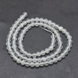 Dabīgas selēna krelles, 4 mm, 1 pavediens