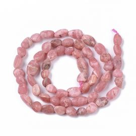 Argentīnas rodohrozīta dabiskās pērlītes, 5-12x5-8x2-7 mm, 1 dzīsla