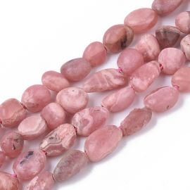 Natürliche Perlen aus argentinischem Rhodochrozit, 5-12x5-8x2-7 mm, 1 Faden