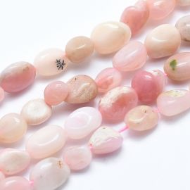 Dabīgas rozā opālas pērlītes, 6-8 mm, 1 dzīsla AK1789