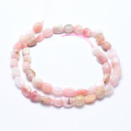Dabīgas rozā opālas pērlītes, 6-8 mm, 1 dzīsla