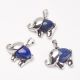 Dabiskie Lapis Lazuli kuloni "Ziloņi", 27x22x8 mm, 1 gab PK0060