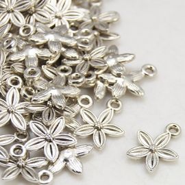 Anhänger "Blume" 4 Stk., 13x10 mm, 1 Beutel