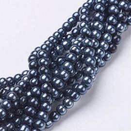 Glass pearls, 4 mm, 1 thread