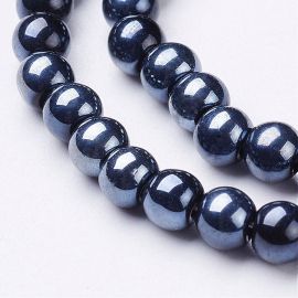Glass pearls, 4 mm, 1 thread