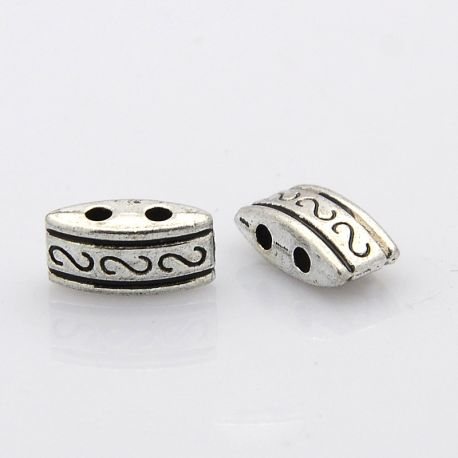 Spacer with two holes 6 pcs., 10x5x4 mm, 1 bag II0496