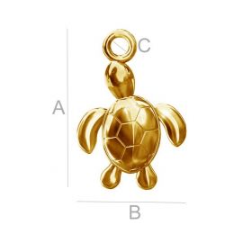 Pendant "Turtle" 925 16x11 mm. 1 pc.