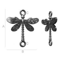 Distributor "Dragonfly" 925 20x18 mm. 1 pc.