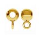 Gold-plated holder for pendant 925 7.4x4x2.1 mm. 2 pcs. SID0151