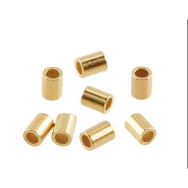 Gold-plated silver clips 925 1.5x2 mm. 10 pcs. SID0152