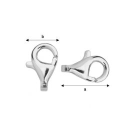 Clasp lobster clasp 925 13x8 mm. 2 pcs.