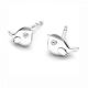 Swarovski kristalliga kõrvarõngad "Linnud" 925 11x8 mm. 1 paar SID0145