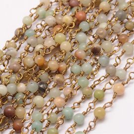 Looduslik Amazonite kiviklibu 6,5 mm 50 cm MD2287