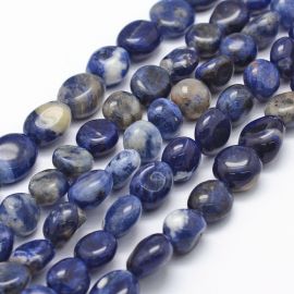Natural Sodalite beads 7-11x8-3.5 mm 1 strand AK1805
