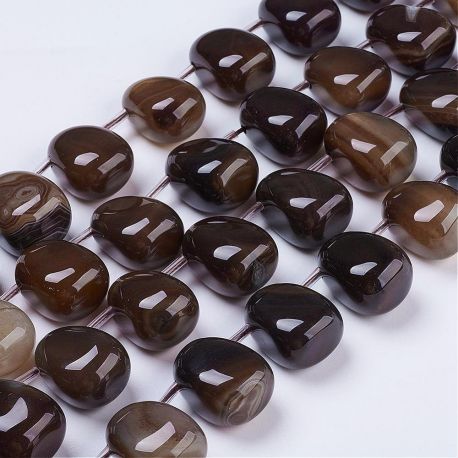 Looduslikud ahhaathelmed 22-25x18-20x15 mm 1 tk AK1818