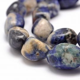 Natural Sodalite beads 18-25x15-23 mm 1 pc