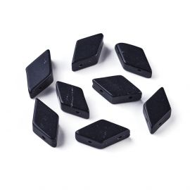 Naturaalsest mustast kivist helmed 17-22x9-11 mm 1 tk
