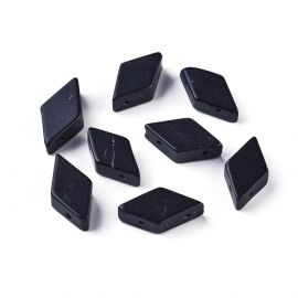 Natürliche schwarze Steinperlen 17-22x9-11 mm 1 Stck