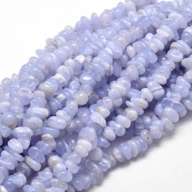 Natural Blue Lace Agate chippings for necklaces jewelry Light blue-white size 5-14x4-10 mm