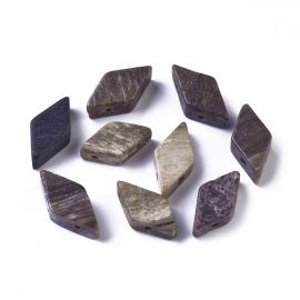 Natural Petrified Wood beads 17-22x9-11 mm 1 pc
