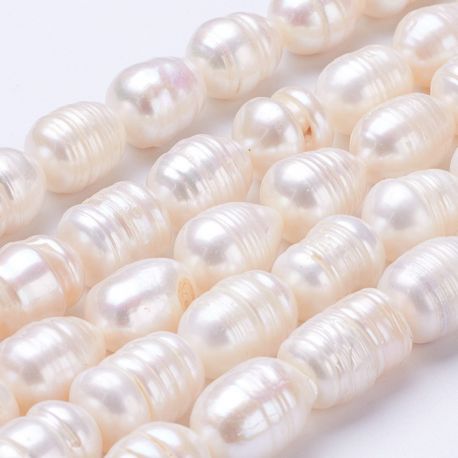 Dabiskas saldūdens pērles 11-19x9-10 mm 1 pavediens GP0107