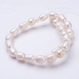 Natural freshwater pearls 11-19x9-10 mm 1 strand