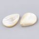 Natürliche Muschelperlen 18-20x15x2-4 mm 2 Stck. SH0076