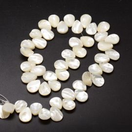 Natural shell beads 16x12x3-4 mm 2 pcs.