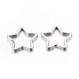 Metallist võtmehoidjad "Stars" 34x3 mm 5 tk.
