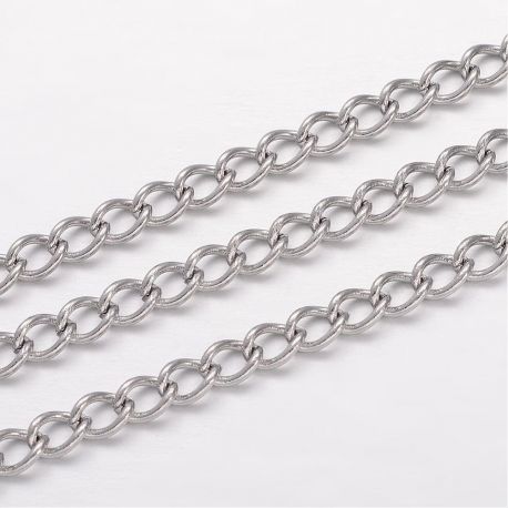 Stainless steel 304 chain 4x3x0.6 mm ~ 10 meters MD2324